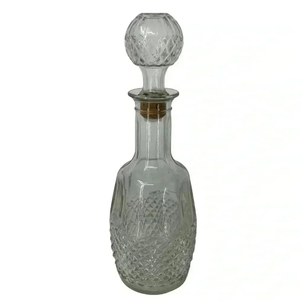 VINTAGE MOGEN DAVID 1982 GLASS WHISKEY DECANTER CORK STOPPER CLEAR - Picture 5 of 7